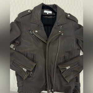 IRO Dark Brown Leather Jacket